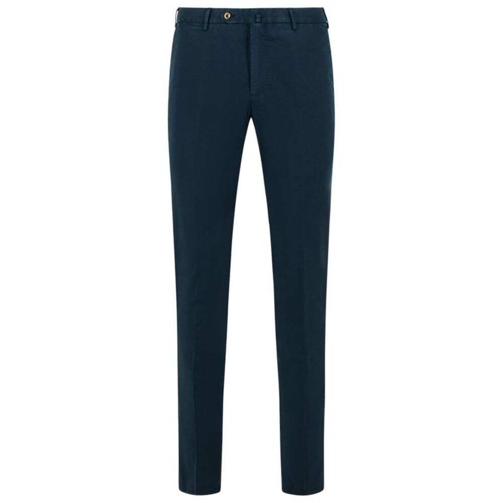 Pt01 'Slim' Navy Stretch Cotton Pants Men